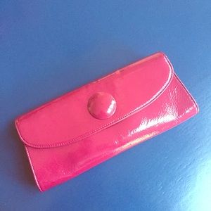 Hobo Raspberry Patent Leather Clutch